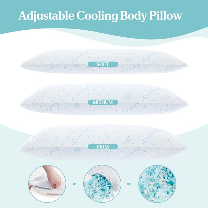 Dreamood Cooling Body Pillow Shredded Foam - Image 6