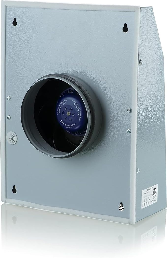 VENTS-US VCN 100 - Wall Mounted Outdoor Exhaust Ventilation Fan Compatible with 4 Inch Duct Diameter - 238 CFM