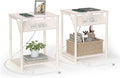 VASAGLE End Table with Charging Station, Small Side Tables | by Unknown
