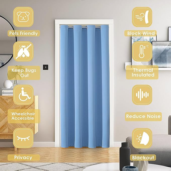 ChrisDowa Blackout Curtains Door Curtain - Image 2