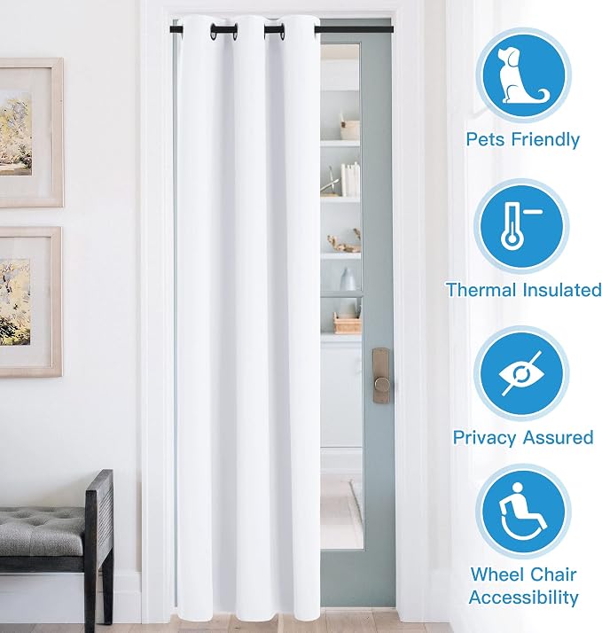 RYB HOME Blackout Curtains for Bedroom Closet Living Room Nursery Dining | - Image 3