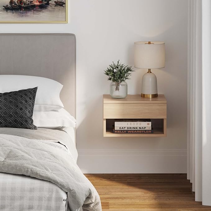 Nathan James Jackson Wall Mounted Floating Bedroom Nightstand - Image 3
