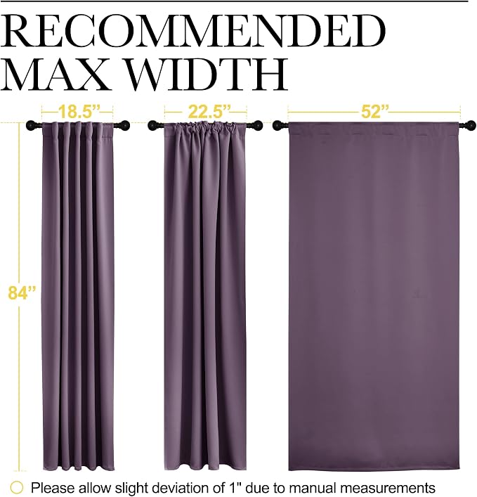 NICETOWN Blackout Curtain Panels Window Draperies - Image 7