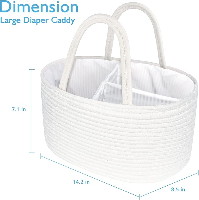 ABenkle Baby Diaper Caddy, Nursery Storage Bin and Car Organizer - Image 5
