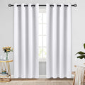 COSVIYA Grommet Room Darkening Pure White Curtains 84 inch Long by COSVIYA