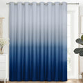 SimpleHome Ombre Gradient Blue White to Gray Curtains by SimpleHome