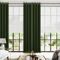 KOUFALL Olive Green Curtains 108 Inch Blackout Curtains, Grommet Thermal by KOUFALL