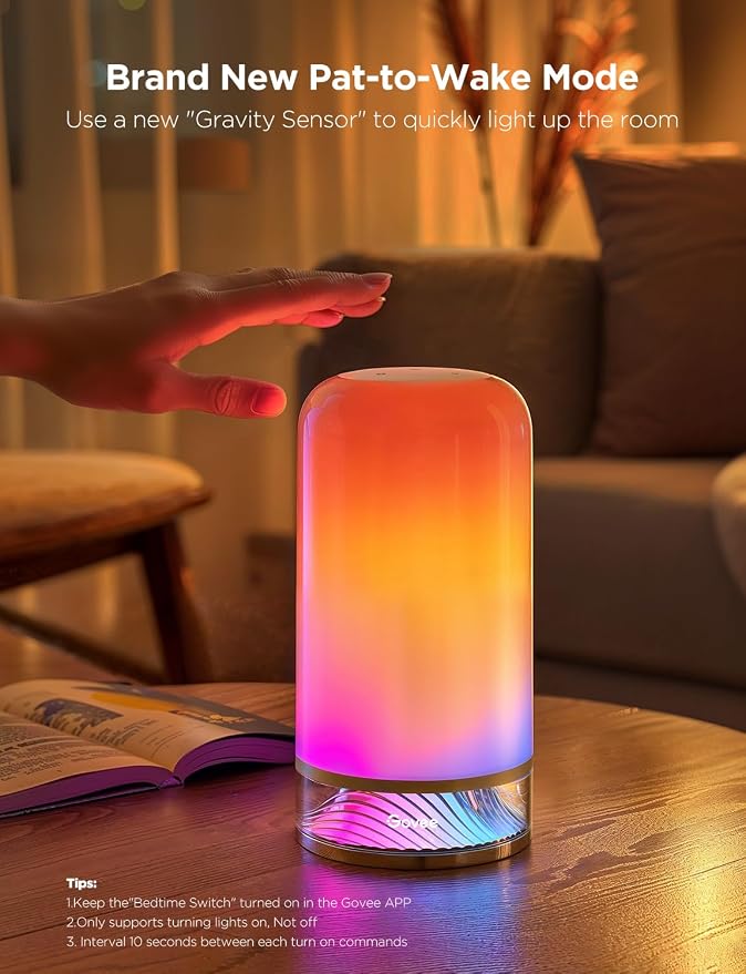 Govee RGBIC Smart Table Lamp 2, Touch Bedside Small Table Lamp | LED Desk Lamp - Image 4