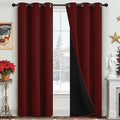 Yakamok Burgundy Red Blackout Curtains 84 Inch Length by Yakamok