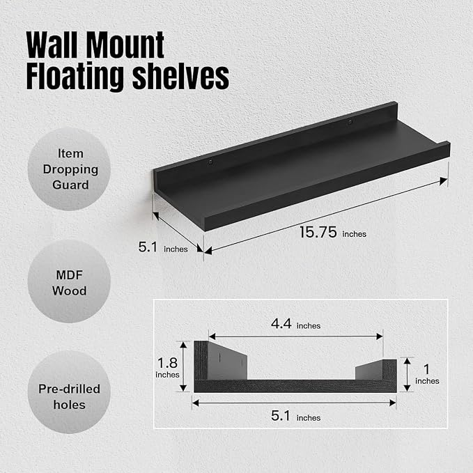 RICHER HOUSE 8-Set Floating Shelves - Image 3