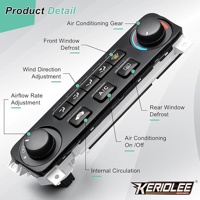 79600-S84-A21ZA A/C Control Panel Compatible with 2001-2002 Honda Accord 2.3L L4/3.0L V6 AC Climate Control Module, 79600S84A21ZA HVAC Control Panel Original Air Conditioning Control