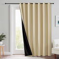 RYB HOME 100% Blackout Curtain, Bedroom Patio Sliding Glass Door Drape | Extra by RYBHOME