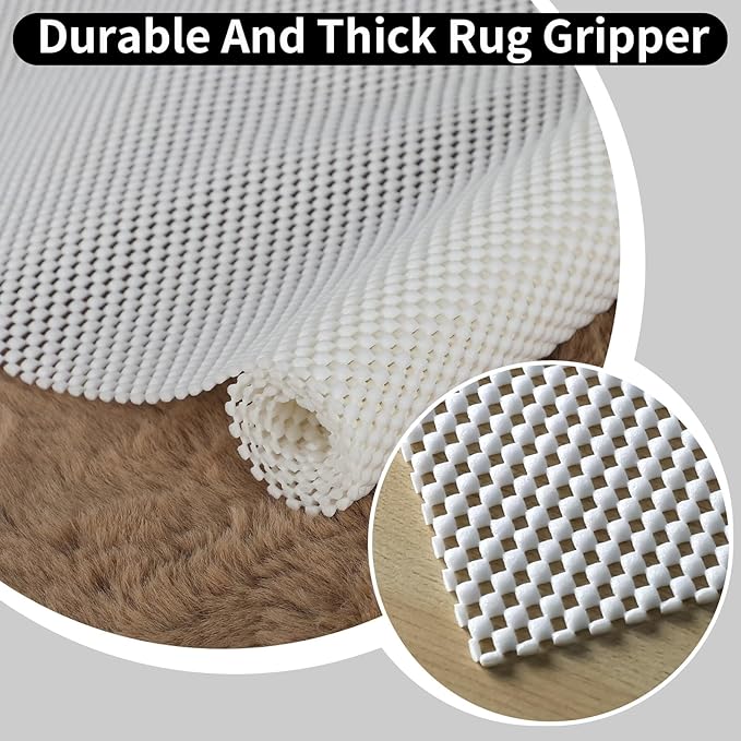 FestiCorp Non Slip Rug Pads 2x10 Ft Non Skid Rug Pad Gripper, Anti-Slip Carpet Rug Mats for Under Rugs and Hard Surface Floors