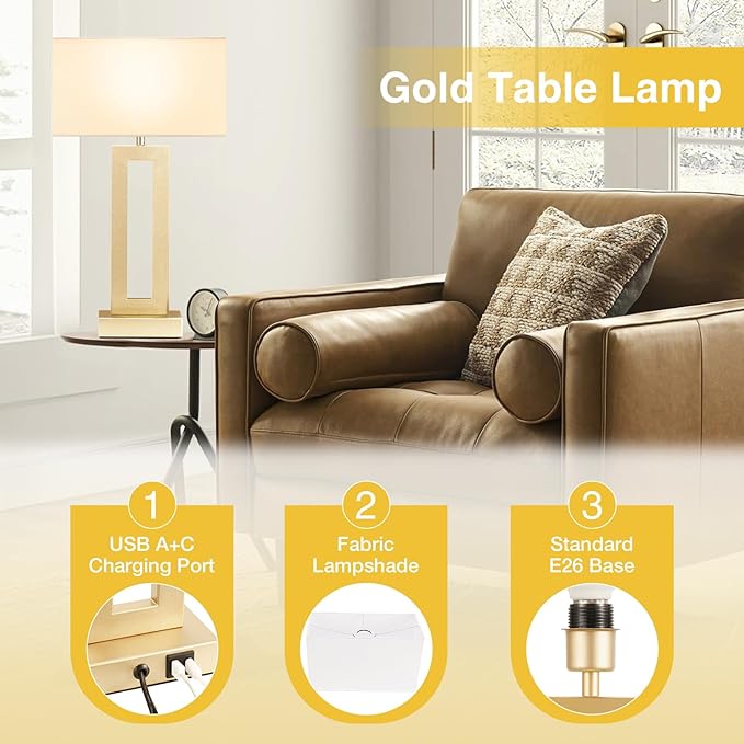 22" Tall Touch Lamps for Nightstand - Image 4