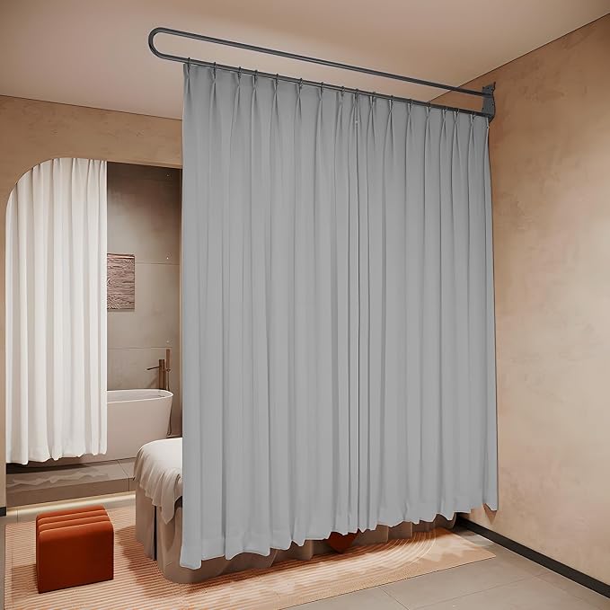 Privacy Partition Curtains, U Shaped Rod - Image 5