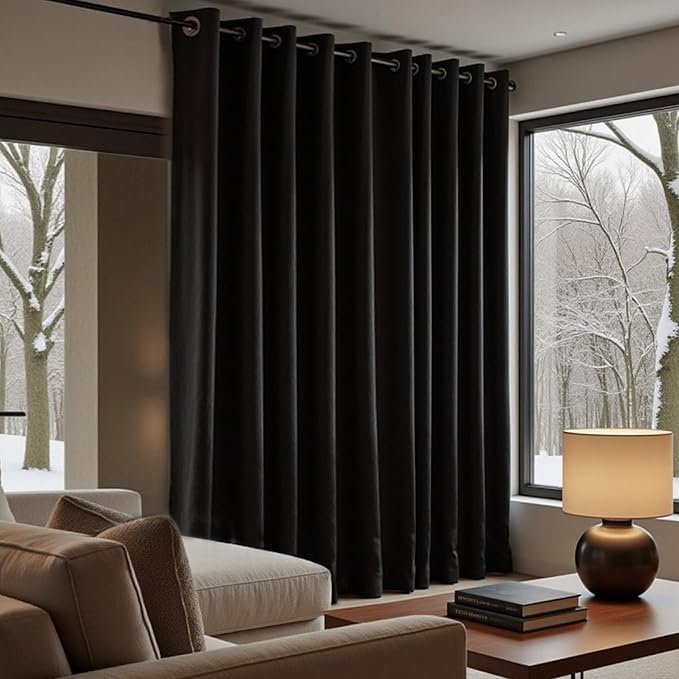 KOUFALL 100% Blackout Curtains Extra Wide and Long - Image 2