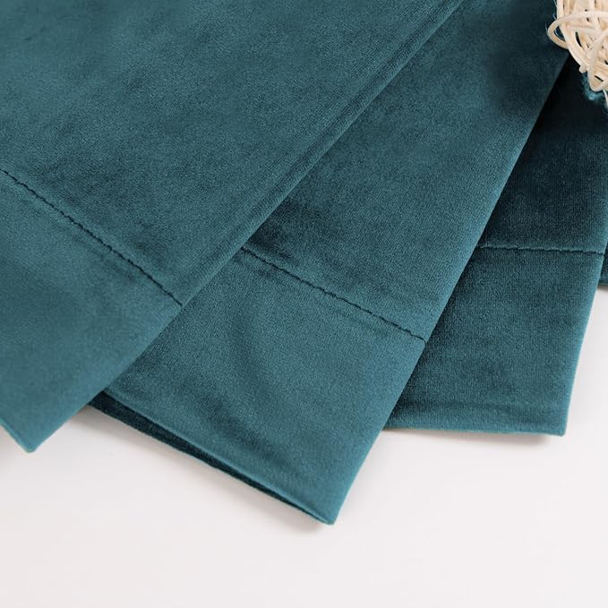 BGment Teal Blackout Velvet Curtains 84 Inches - Image 6
