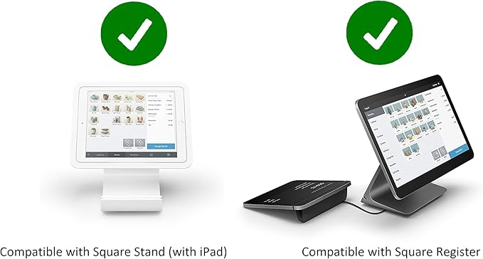 EOM-POS Hardware Bundle for Square - Cash Drawer and Thermal Receipt Printer,[Compatible with Square Stand and Square Register]