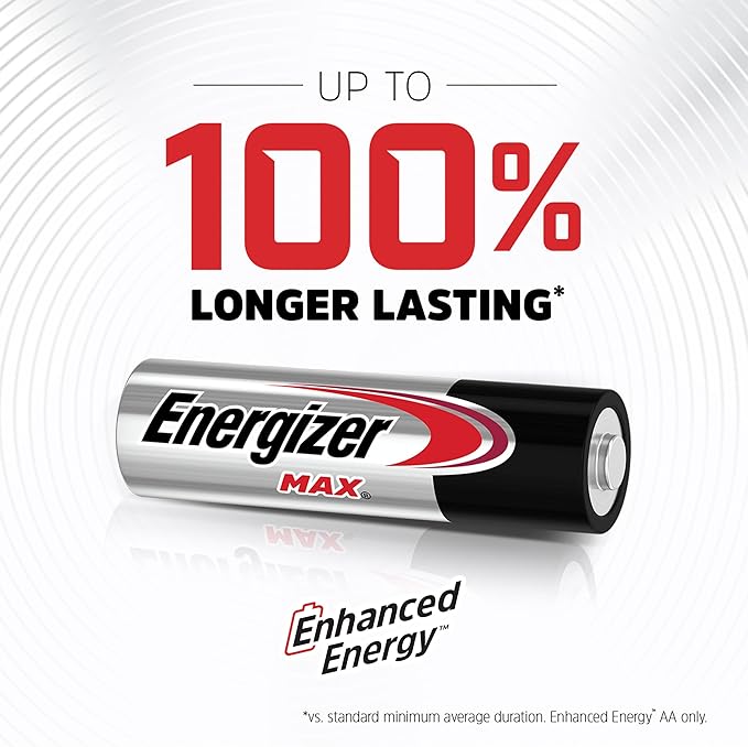 Energizer AA Batteries, MAX Double AA Battery Alkaline, 24 Count