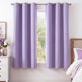 NICETOWN Lavender Purple Room Darkening Curtains 63 Inches Long 2 Panels by NICETOWN