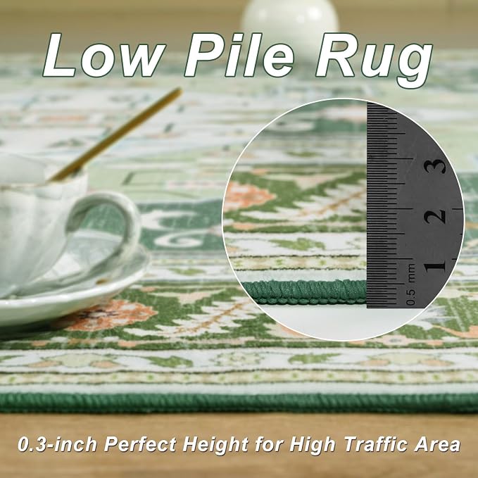 Macgace Washable Vintage Small Area Rug - Image 7