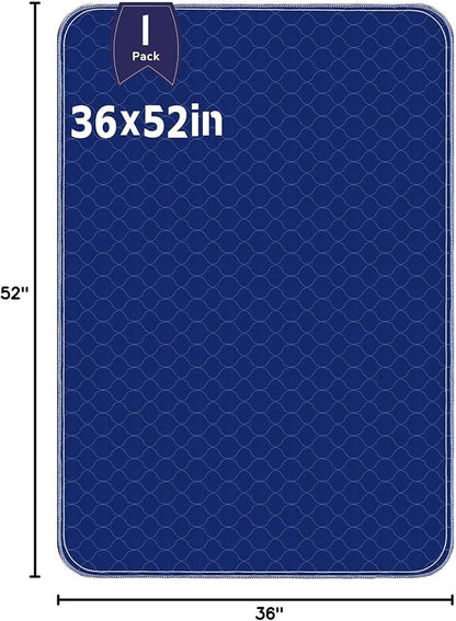 Alsunny® Pads for Beds for Incontinence Adults 36x52 Inch,Washable Pee Pads for Adults,Hide Stains Washable Underpads,Waterproof Protective Pad for Seniors,Bedwet Kids,Hospitals,Pets,Reusable Bed Pad