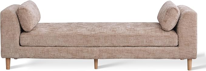 83.1" Oversized Chaise Lounge, Chenille Upholstered End of Bed Bench - Image 6