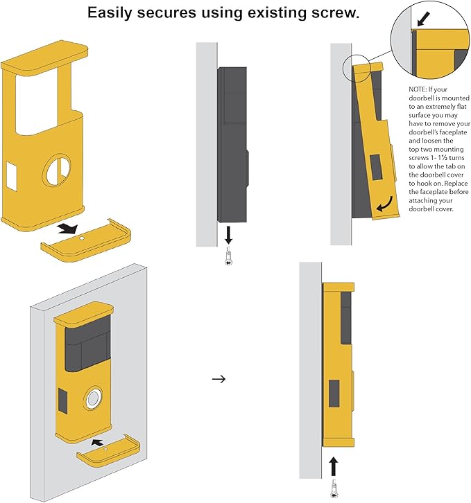 Garden Video Doorbell Cover (Compatible with Ring 3, 3 Plus, 4, Battery Plus, and Battery Pro) (Nickel Silver)