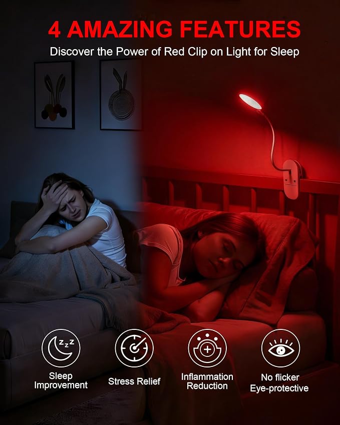 SZOKLED Red Light Reading Lights - Image 3