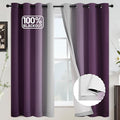COSVIYA 100% Blackout Purple Ombre Curtains by COSVIYA