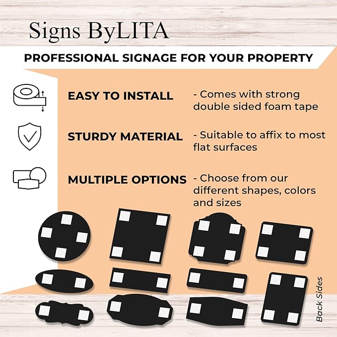 Signs ByLITA Oval Electrical Panel Inside Sign (Black) - Medium