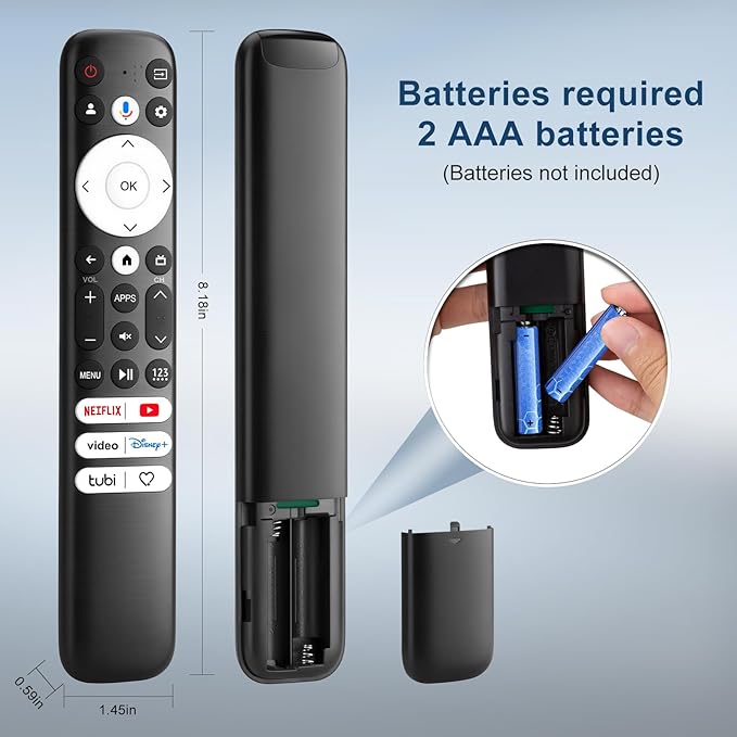 Voice for Hisense-Google-TV-Remote Control Replacement for All Hisense 2022-2026 Mini-LED ULED 4K Google Smart TVs