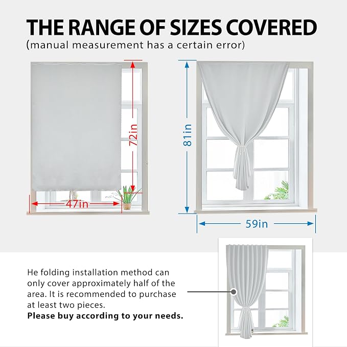 JILRON Magic Tape Stick on Portable Curtains - Image 3