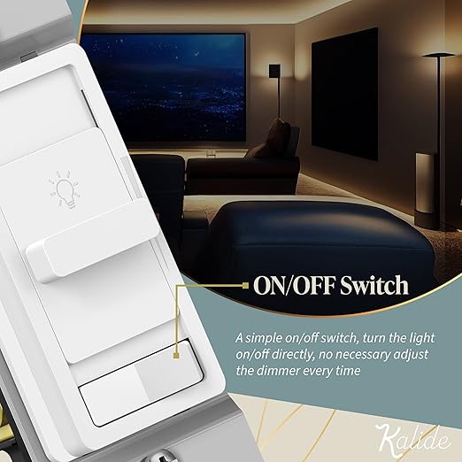 TOPGREENER Paddle Dimmer Switch for 200W Dimmable LED/CFL Lights, 3-Way/Single Pole with LED Slide Dimmer, Neutral Wire Not Required, Wall Plate Included, TGSDS3-W, White, 2 Pack