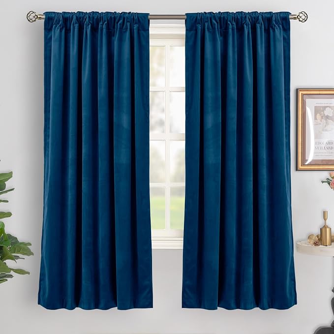 BGment Blackout Velvet Curtains 72 Inches Long - Image 2