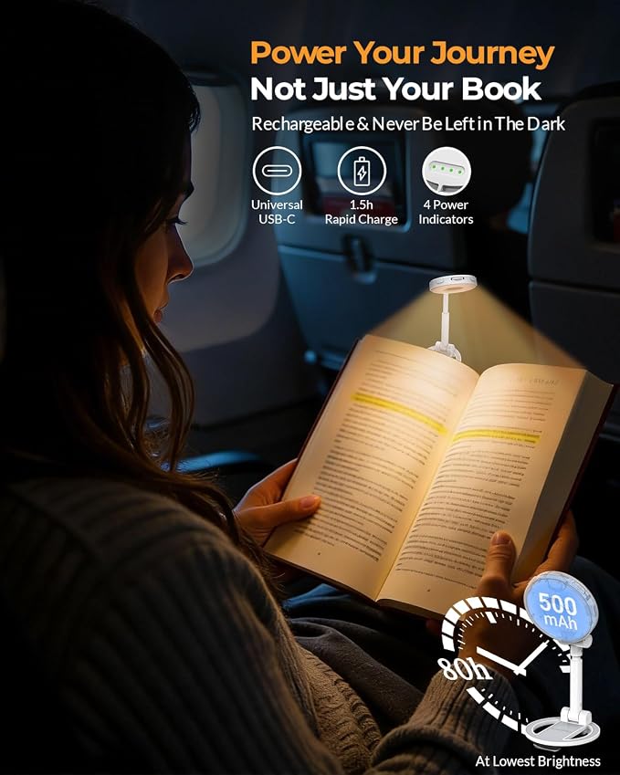 18 LED Rechargeable Clip On Book Light - Image 7