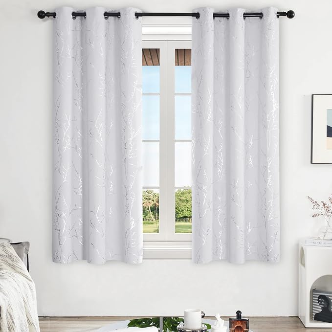 Deconovo Living Room Curtains 63 Inches Long, Thermal Insulated, Room Darkening - Image 2