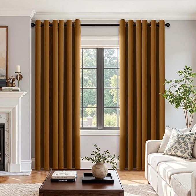 Brown Blackout Curtains for Bedroom Living Room W40 x L84 Inch | 84 Inch Long - Image 5