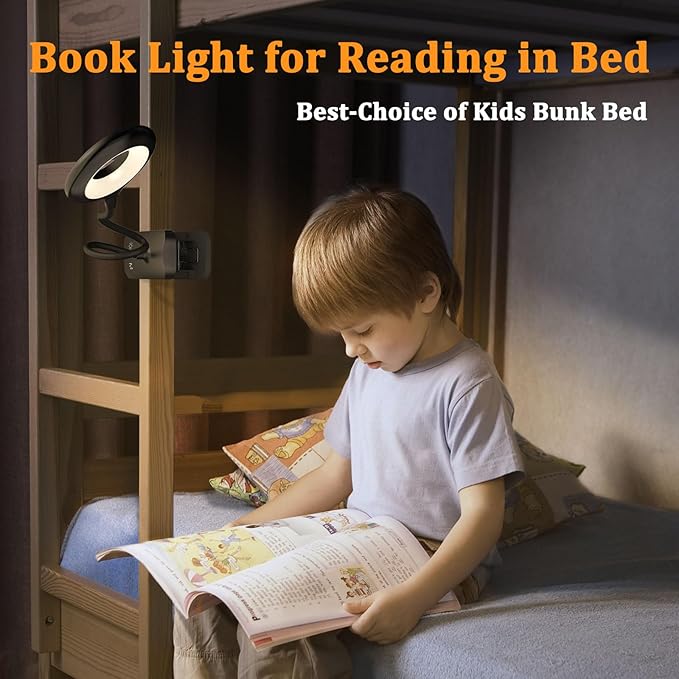 Rechargeable Clip Light, LED Bed Reading Lamp - Image 7