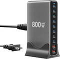 800W USB C Charger Block, 10 Port Charging Station, GaN Ⅲ Charging Station for Multiple Devices, Travel Charger for Multiple Devices, USB C Charging Hub Compatible with MacBook iPhone Galaxy Hp Dell
