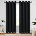 COSVIYA Grommet Room Darkening Black Curtains 84 inch Long by COSVIYA