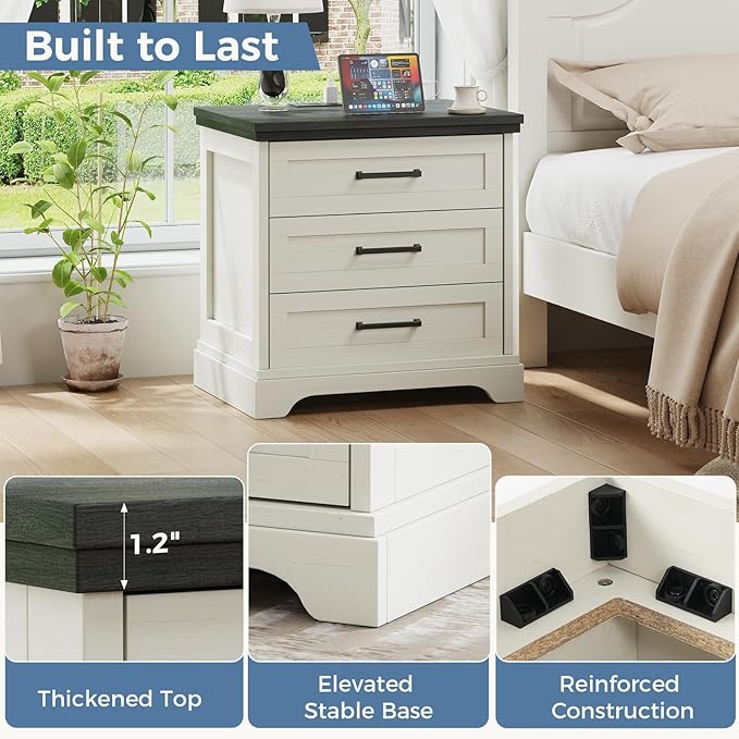 DUMOS Farmhouse Nightstand - Image 7