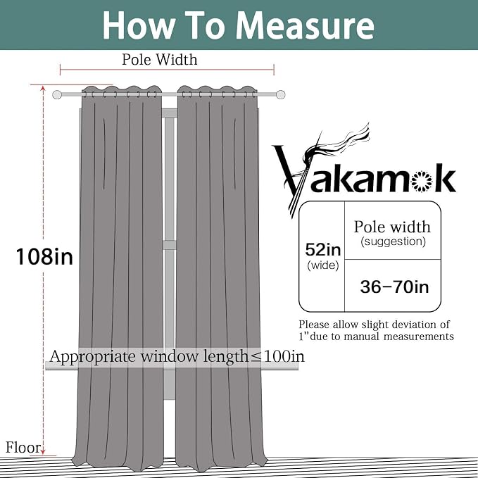Yakamok Room Darkening Curtains 52x108 inch Long Pink-Living Room | 2 panels - Image 6