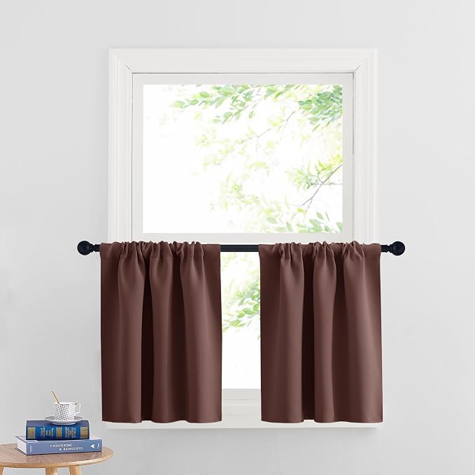 RYB HOME Short Blackout Privacy Curtains 30 inch Long by RYBHOME