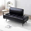 anwickjeff 55" Inch Width Modern End of Bed Bench, Leather Upholstered Futon by anwickjeff