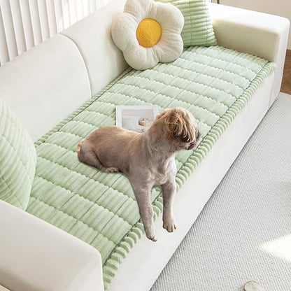 Non Slip Fuzzy Pet Couch Covers for Sofa, Washable Couch Cushion Covers for Large Dogs