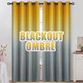 COSVIYA Grommet Ombre Room Darkening Curtains 96 inches Long by COSVIYA