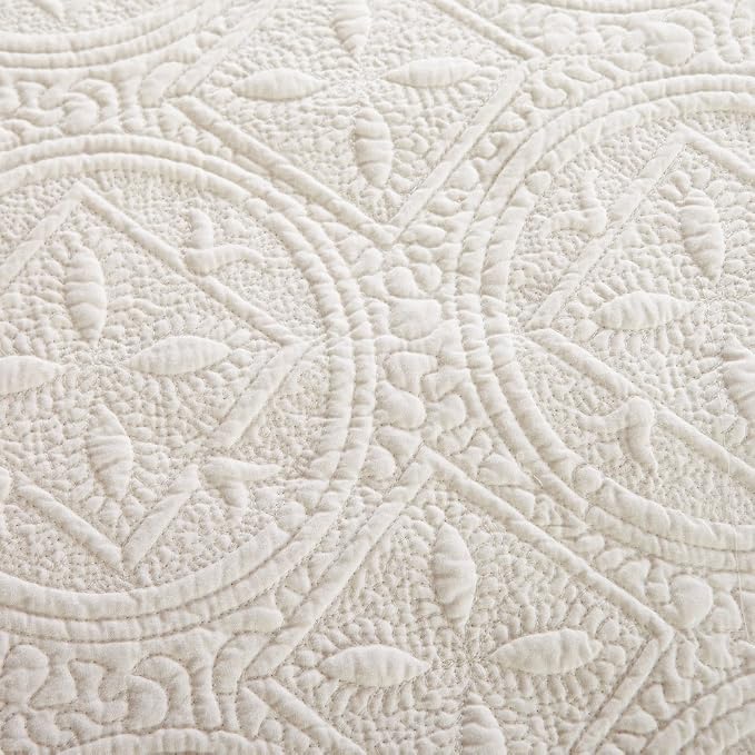 Calla Angel Sage Garden Luxury Pure Cotton Matelasse Quilt - Image 6