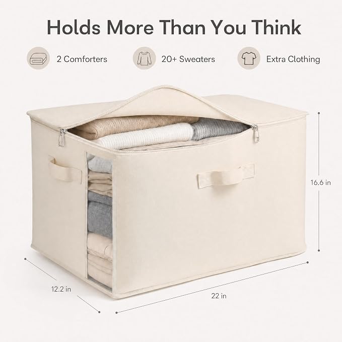 6 Pack Canvas Comforter Storage Bags - Image 7