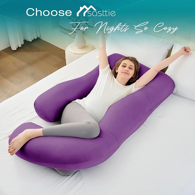 Cooling Pregnancy Pillows for Sleeping, Down Alternative, Removable Cover - Image 7
